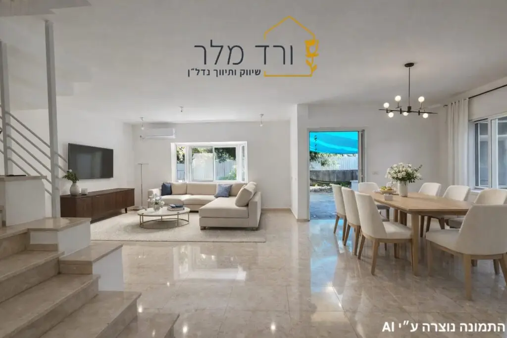 למכירה קוטג' דו משפחתי 6 חדרים, פנימי ושקט, מרווח ומלא אור, בשכונת פרחי הדר המבוקשת והקהילתית. | ורד מלר - תיווך ונדל"ן בפרדס חנה-כרכור